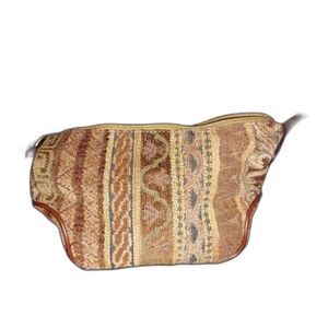 NEW Fossil Brown Tapestry Mini Hobo Bag